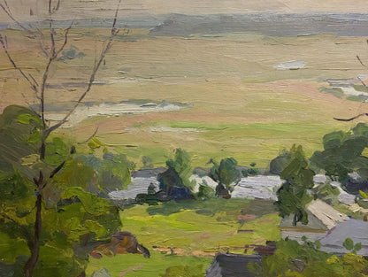 Oil painting Landscape of the village Gantman Moisey Faibovich