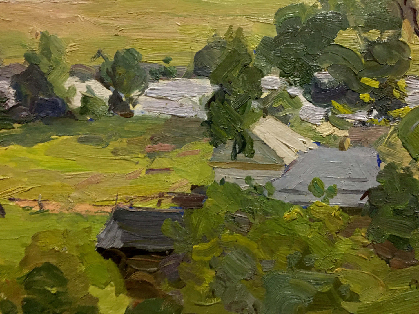 Oil painting Landscape of the village Gantman Moisey Faibovich