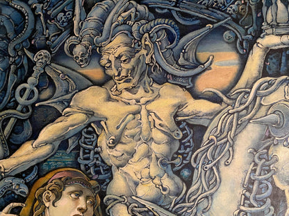 Oil painting Dreams about horsemen of the apocalypse Oleg Litvinov