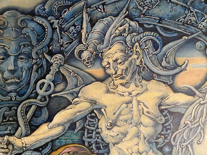 Oil painting Dreams about horsemen of the apocalypse Oleg Litvinov
