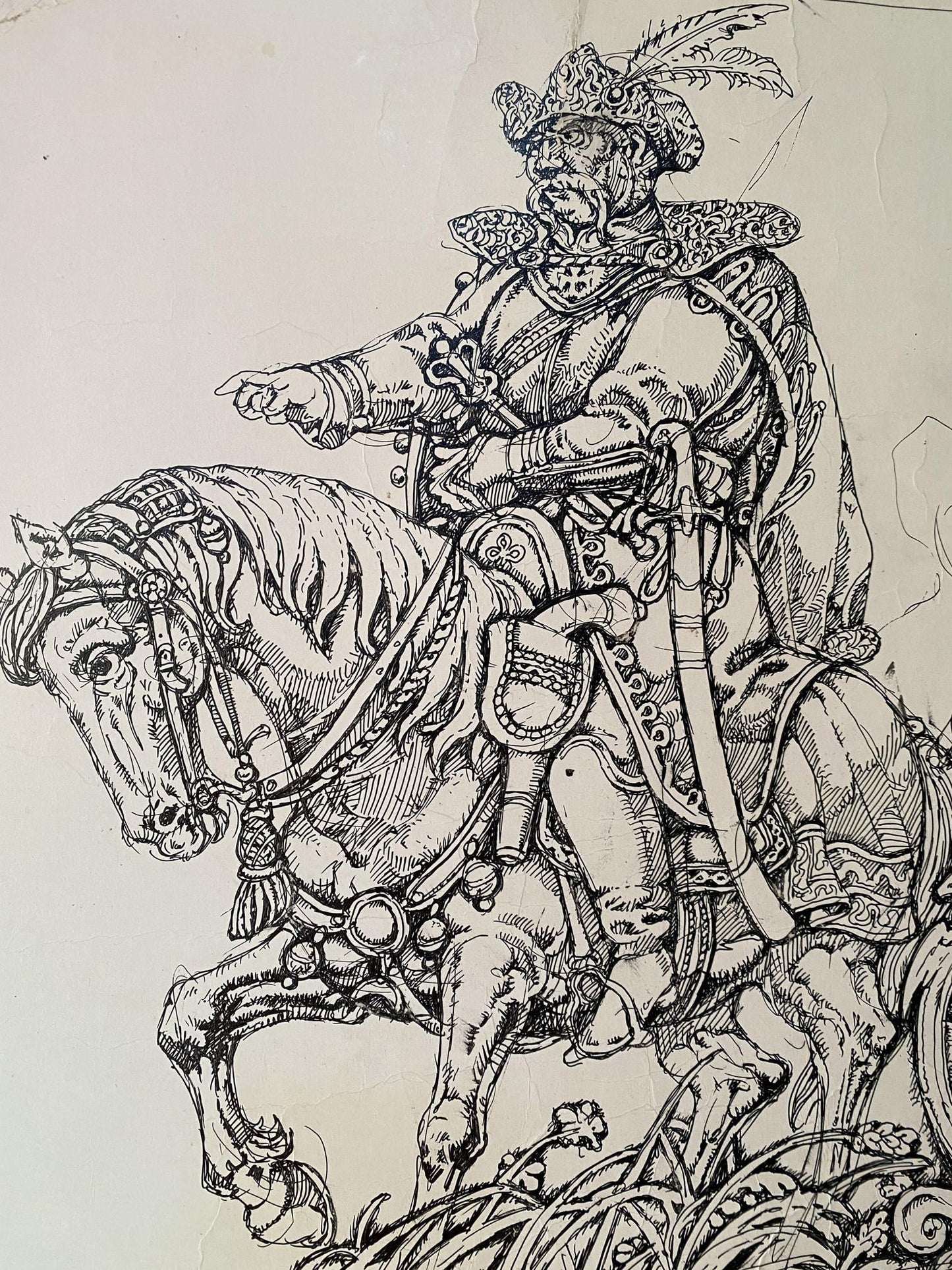 Ink painting Taras Bulba and N.V. Gogol Litvinov Oleg Arkad'yevich