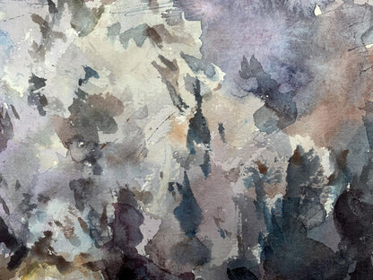 Watercolor painting White flowers Viktor Mikhailichenko