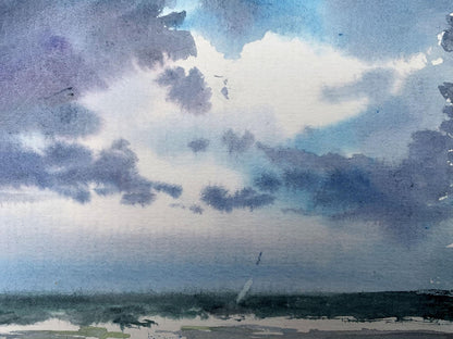 Watercolor painting Clouds Viktor Mikhailichenko