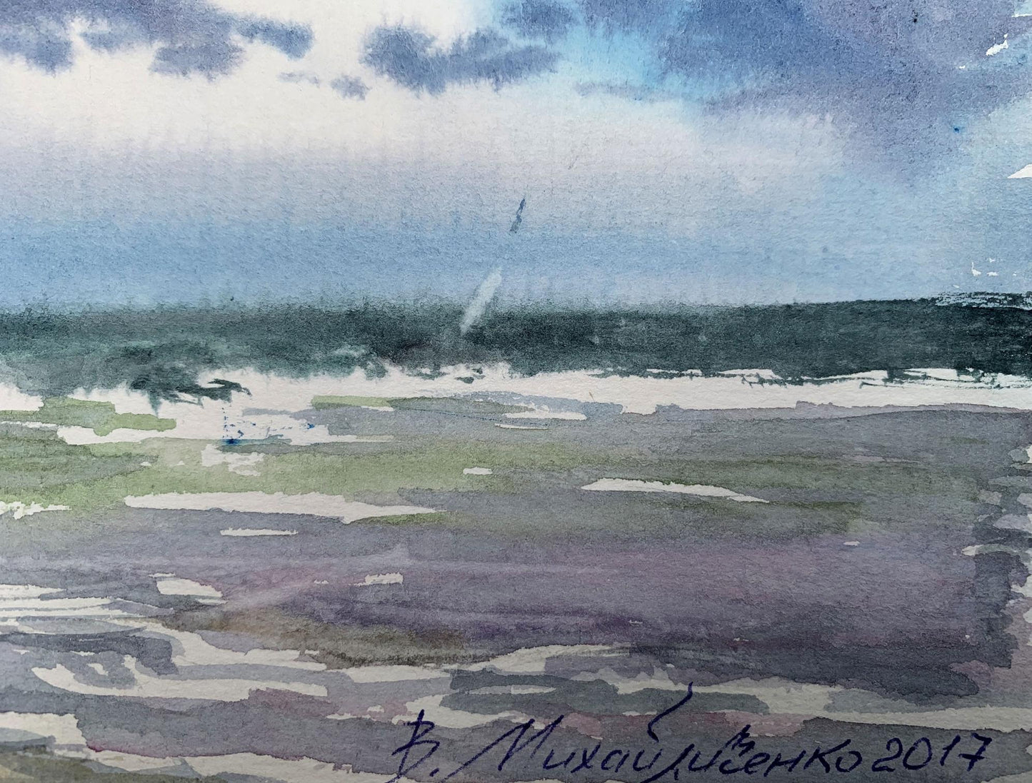 Watercolor painting Clouds Viktor Mikhailichenko