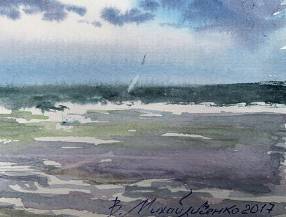 Watercolor painting Clouds Viktor Mikhailichenko