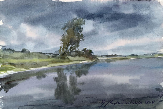 Watercolor painting Before the storm Viktor Mikhailichenko