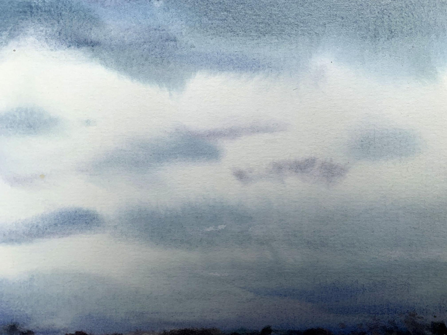 Watercolor painting In field Viktor Mikhailichenko