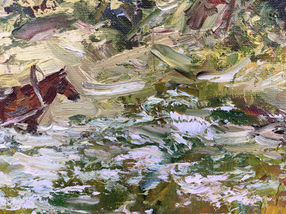 Oil painting rural concerns Alexander Nikolayevich Cherednichenko