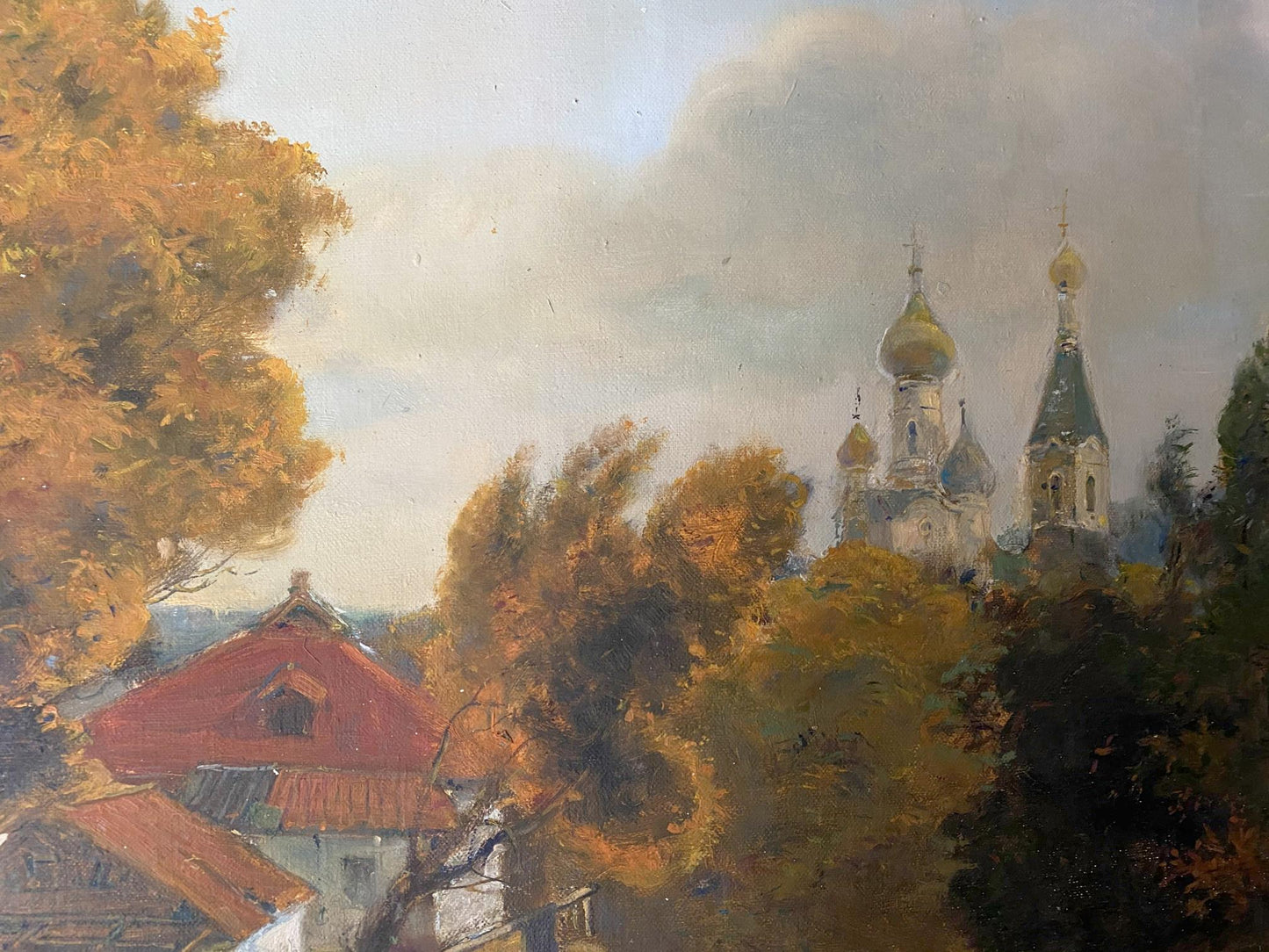Oil painting Evening call Litvinov Oleg Arkad'yevich