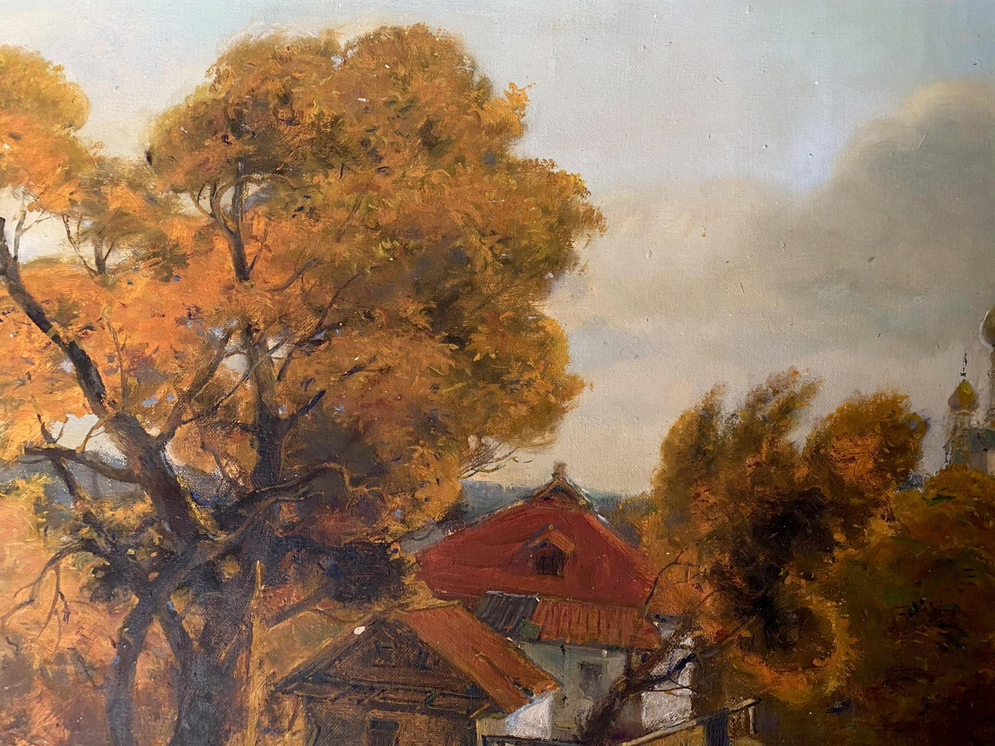 Oil painting Evening call Litvinov Oleg Arkad'yevich