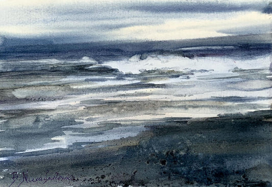 Watercolor painting In the swamps Viktor Mikhailichenko