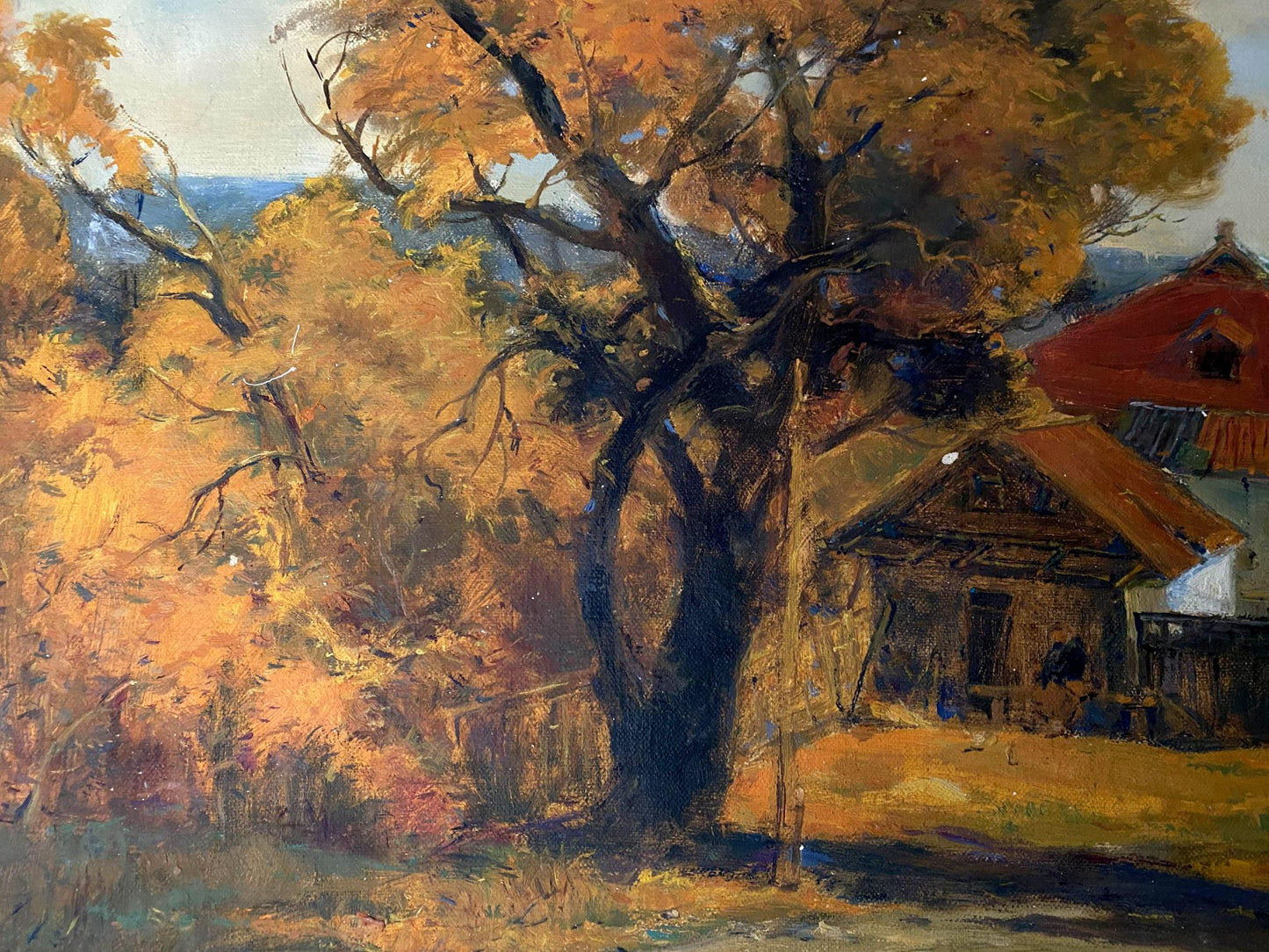 Oil painting Evening call Litvinov Oleg Arkad'yevich