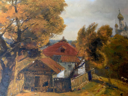 Oil painting Evening call Litvinov Oleg Arkad'yevich