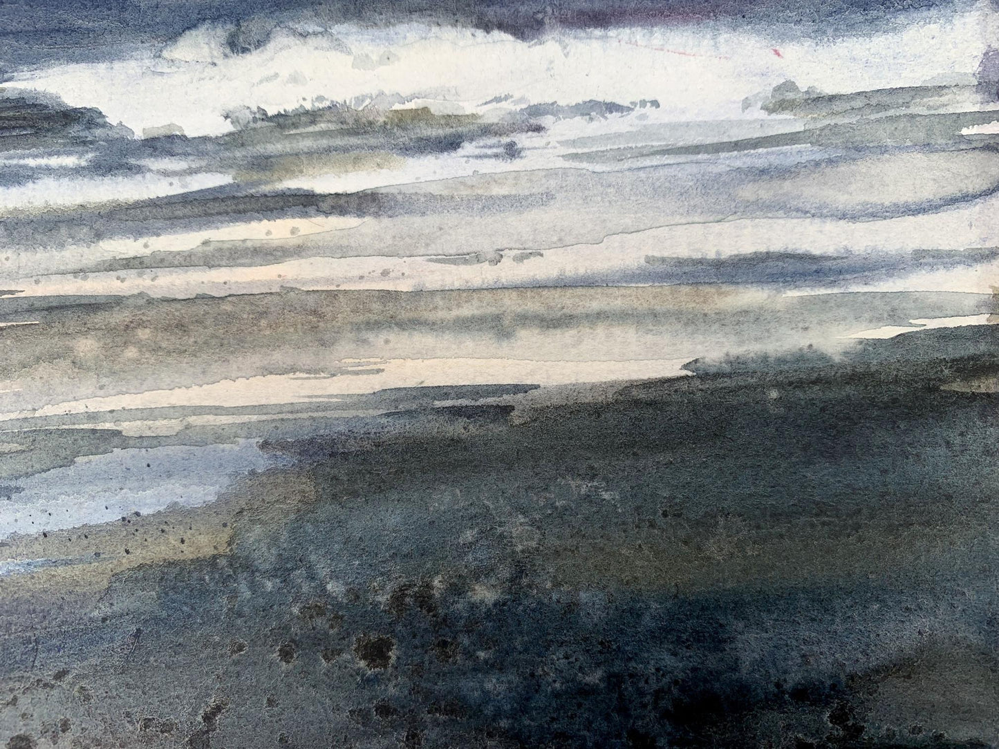 Watercolor painting In the swamps Viktor Mikhailichenko