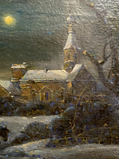 Oil painting Christmas night Litvinov Oleg Arkad'yevich
