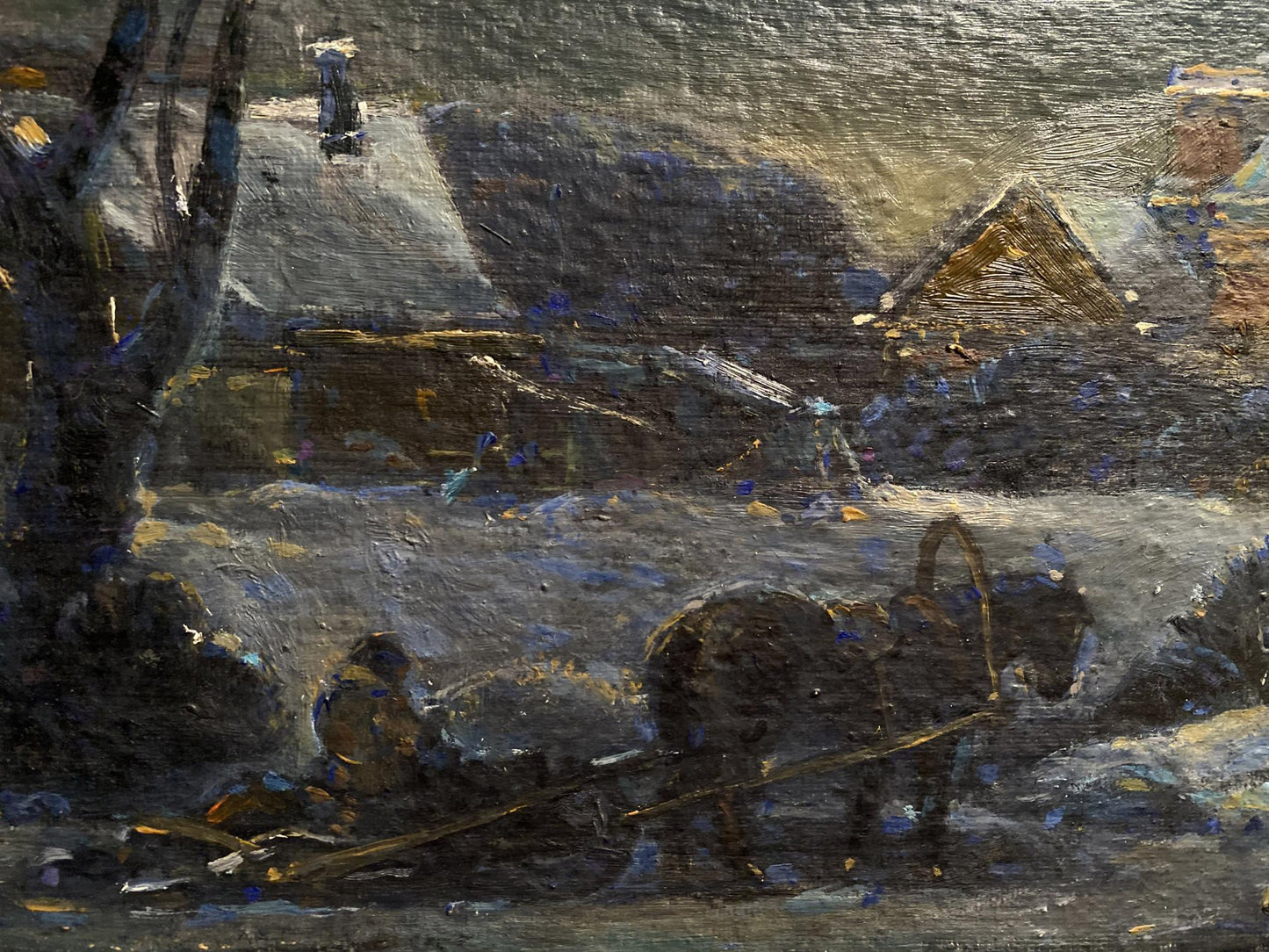 Oil painting Christmas night Litvinov Oleg Arkad'yevich