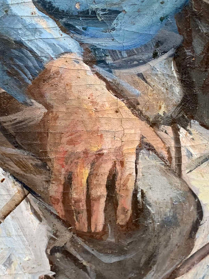 Oil painting Welder Ivanova Valentina Vladimirovna