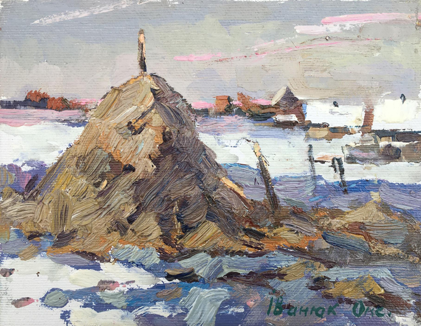 Oil painting Outside the village Ivanyuk Oksana