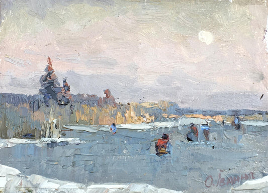 Oil painting On the river Ivanyuk Alex