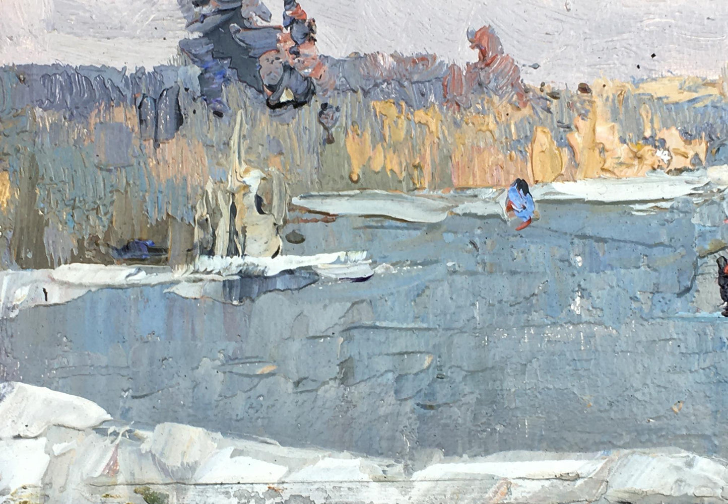 Oil painting  river 