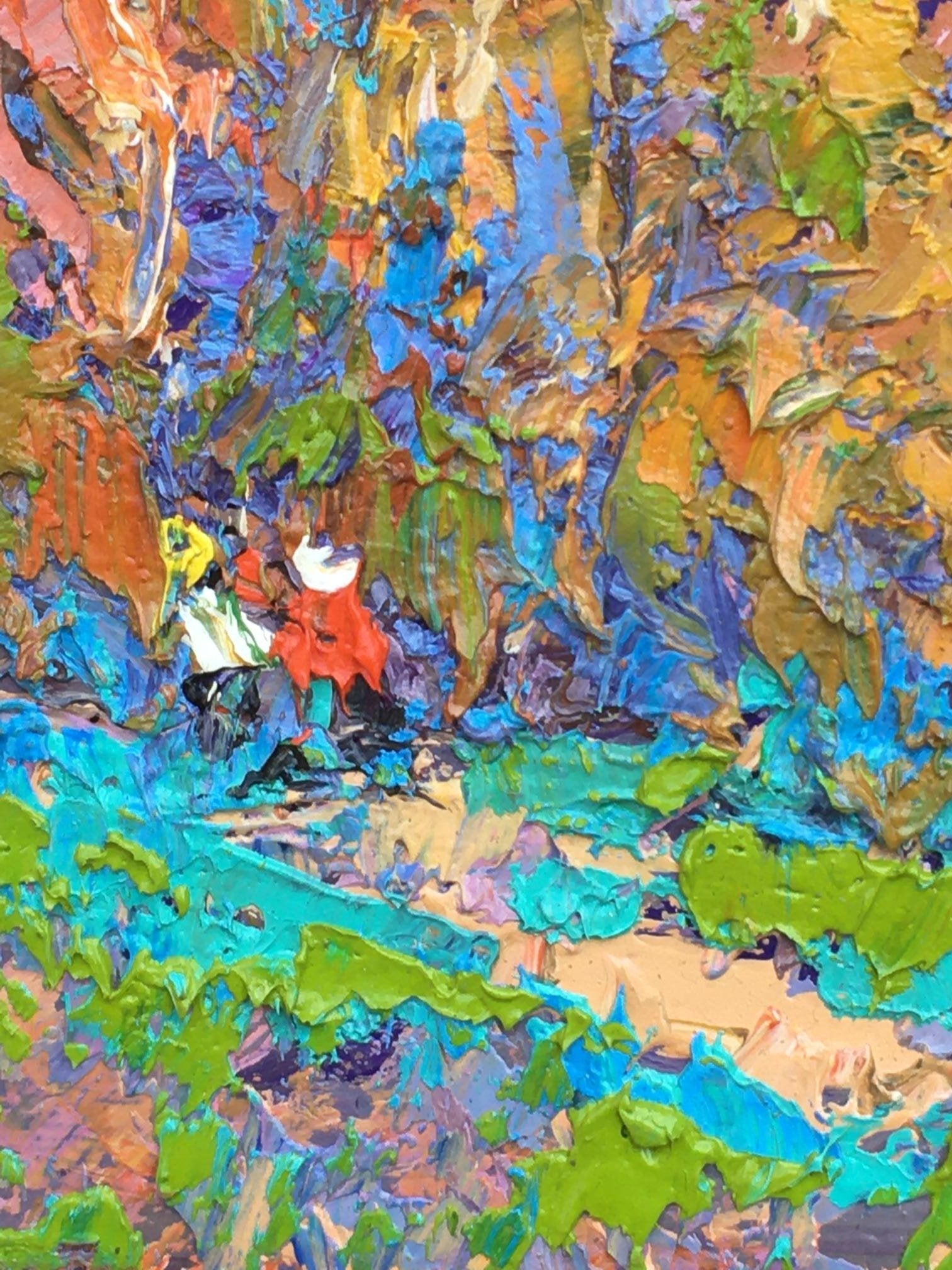 Oil Painting Nature Landscape Village landscape Art 