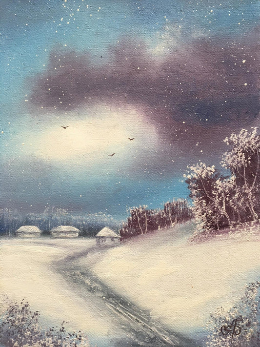 Oil painting Snowfall Andrew Bagno