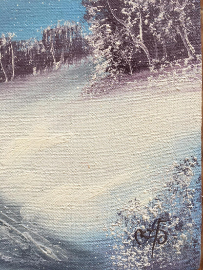 Oil painting Snowfall Andrew Bagno