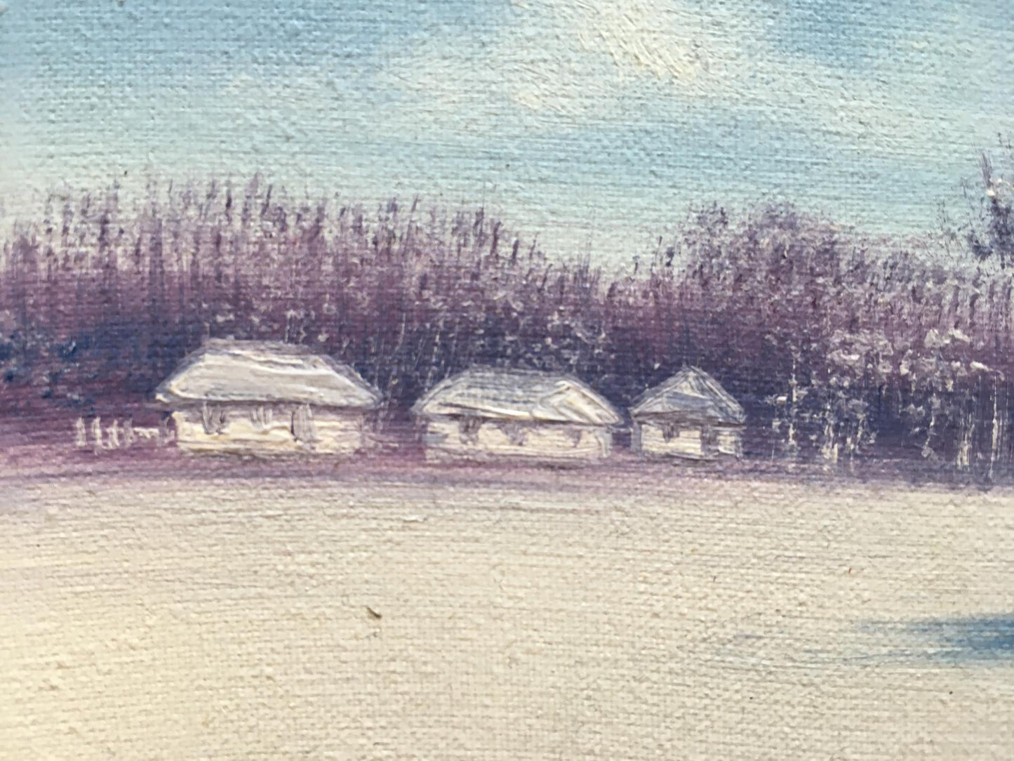 Oil painting Covered in snow Andrew Bagno