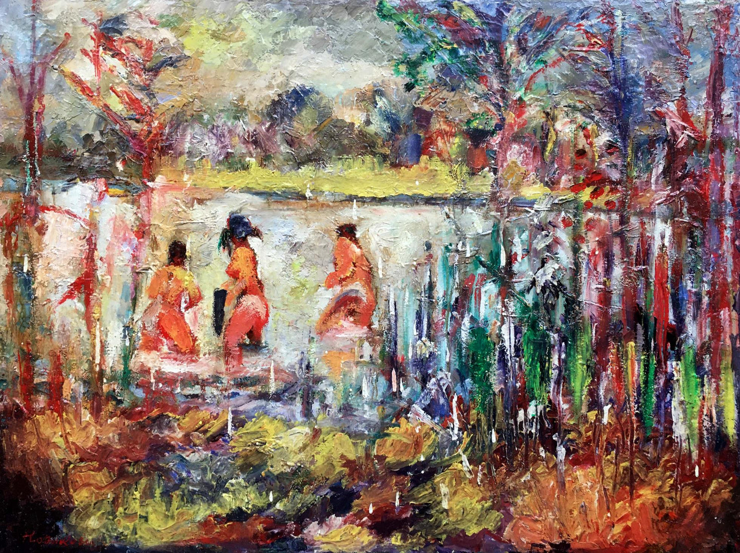 Abstract oil painting August Novikovsky Alexander Vladimirovich