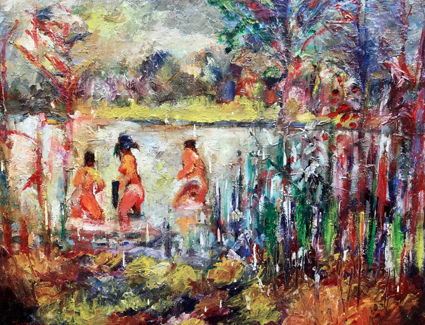 Abstract oil painting August Novikovsky Alexander Vladimirovich