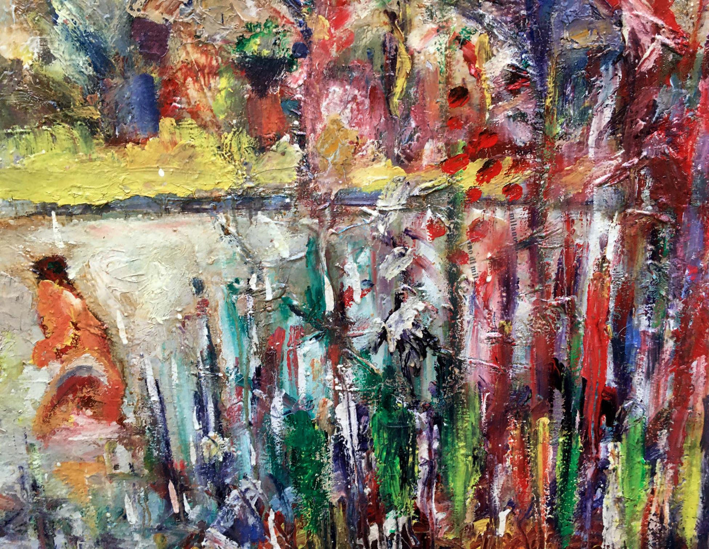 Abstract oil painting August Novikovsky Alexander Vladimirovich