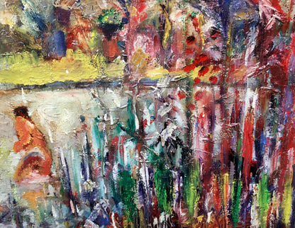 Abstract oil painting August Novikovsky Alexander Vladimirovich