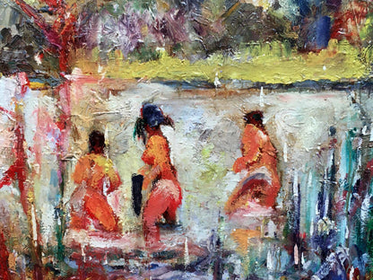 Abstract oil painting August Novikovsky Alexander Vladimirovich