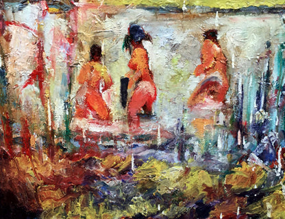 Abstract oil painting August Novikovsky Alexander Vladimirovich