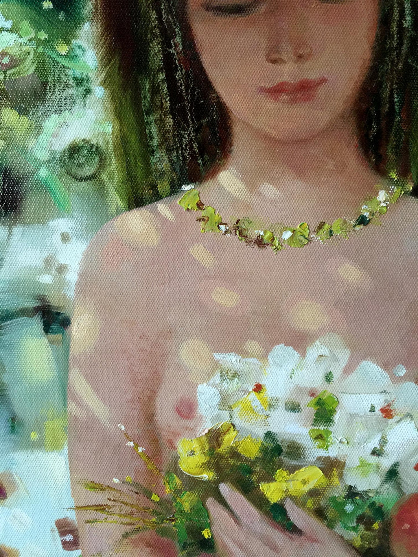 Abstract oil painting portraying an evening bouquet by Anatoly Borisovich Tarabanov