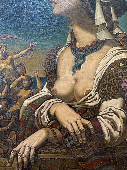 Oil painting Summer mythological portrait Oleg Litvinov
