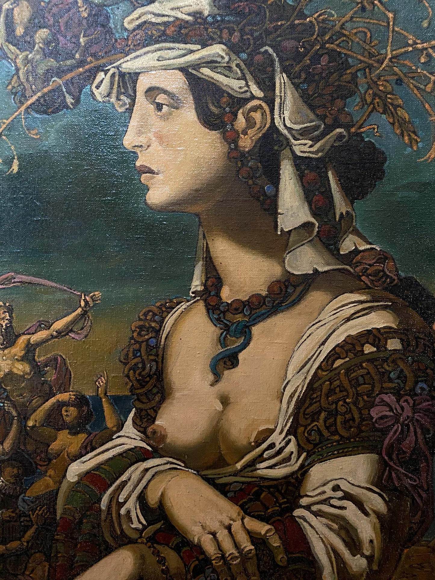 Oil painting Summer mythological portrait Oleg Litvinov