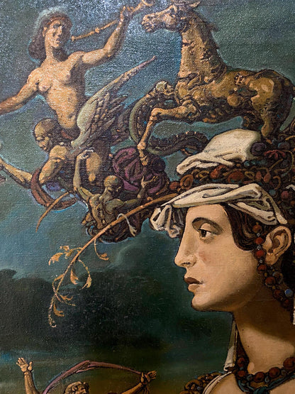 Oil painting Summer mythological portrait Oleg Litvinov