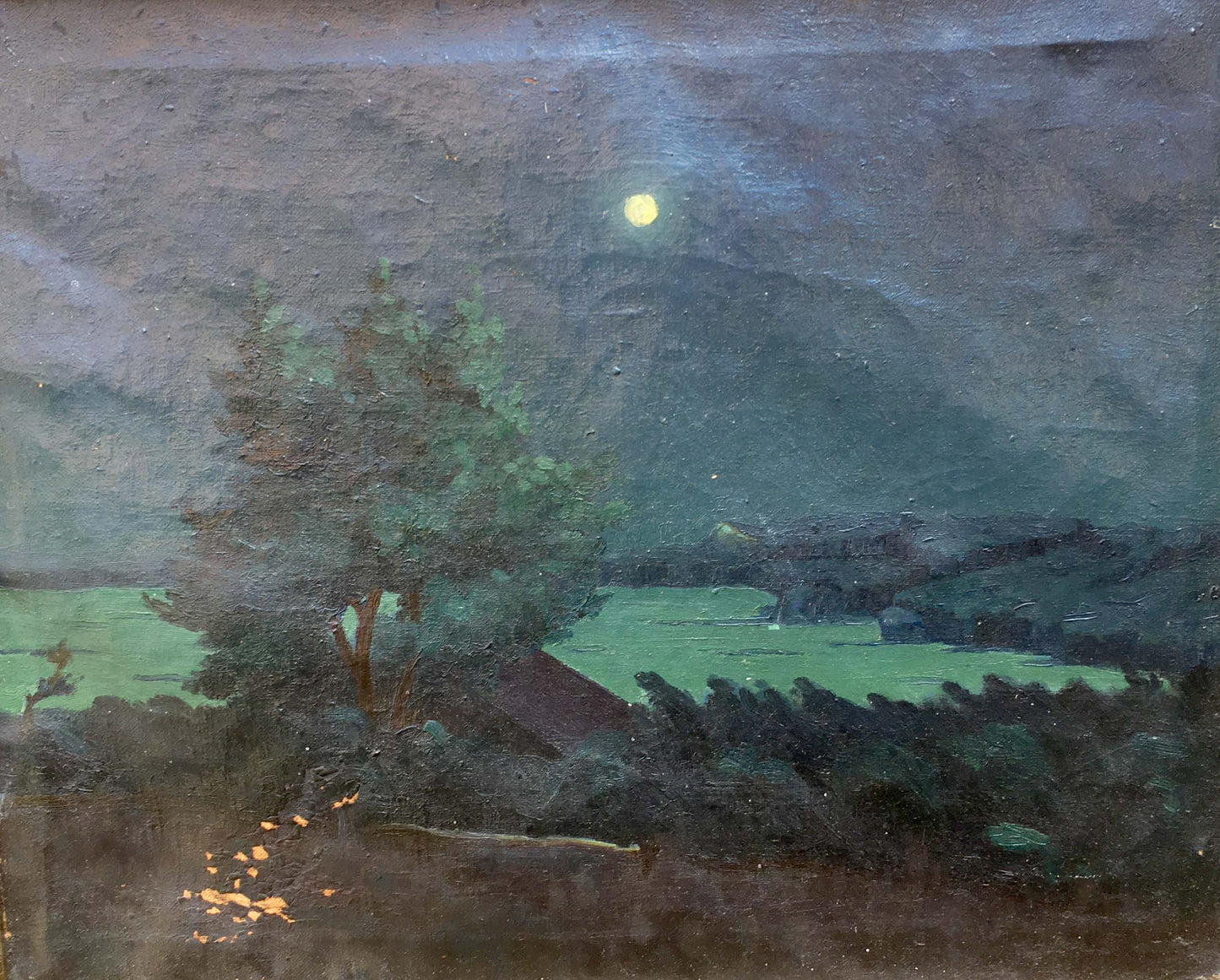 Oil painting Night landscape Semenyuta Vasily Ivanovich