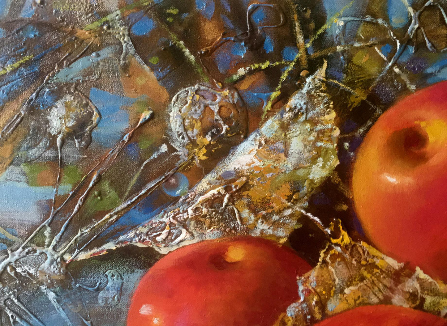 Abstract oil painting Autumn apples Anatoly Borisovich Tarabanov