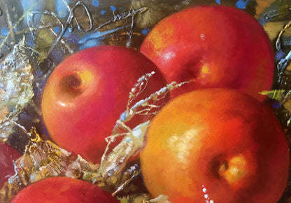 Abstract oil painting Autumn apples Anatoly Borisovich Tarabanov