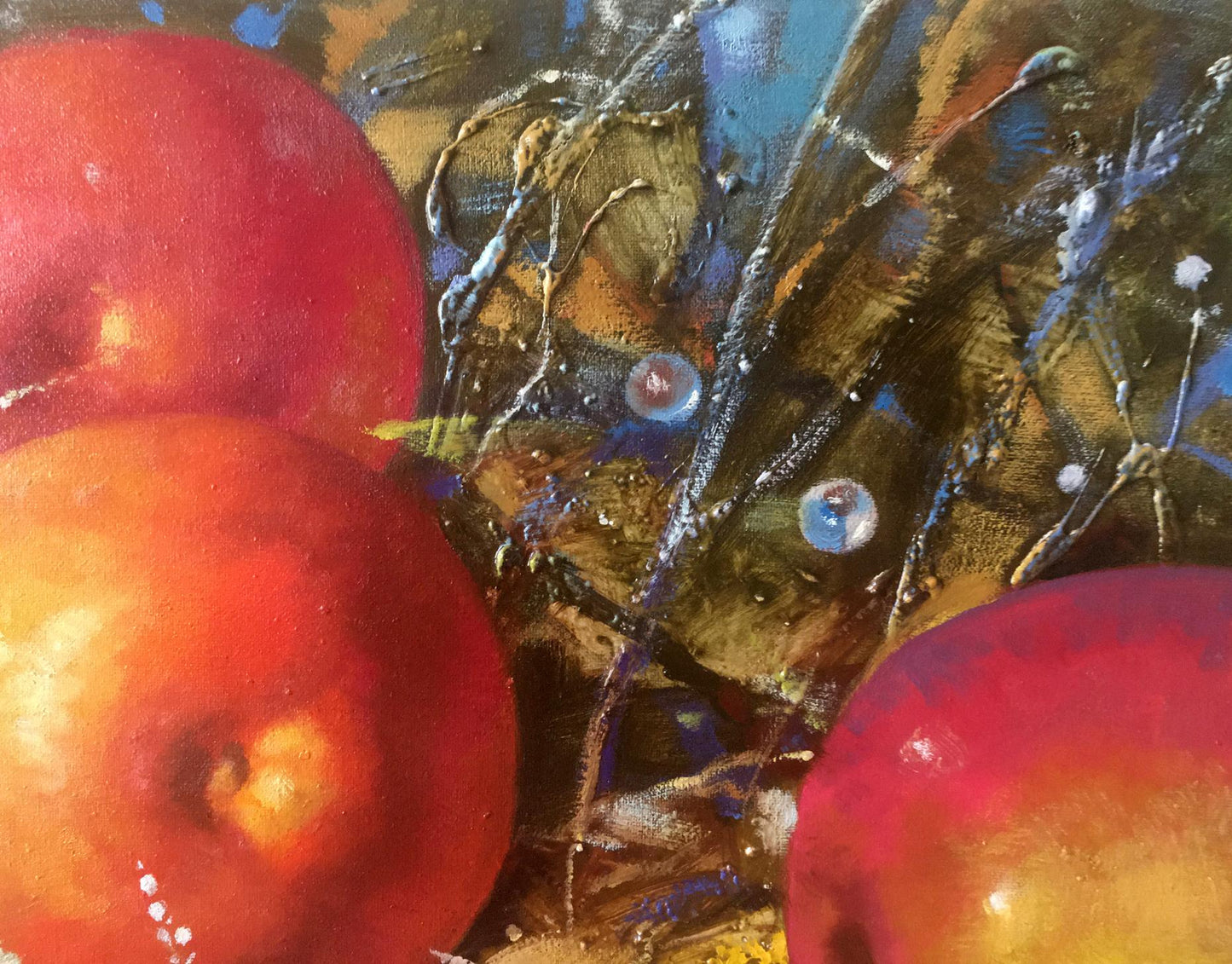 Abstract oil painting Autumn apples Anatoly Borisovich Tarabanov