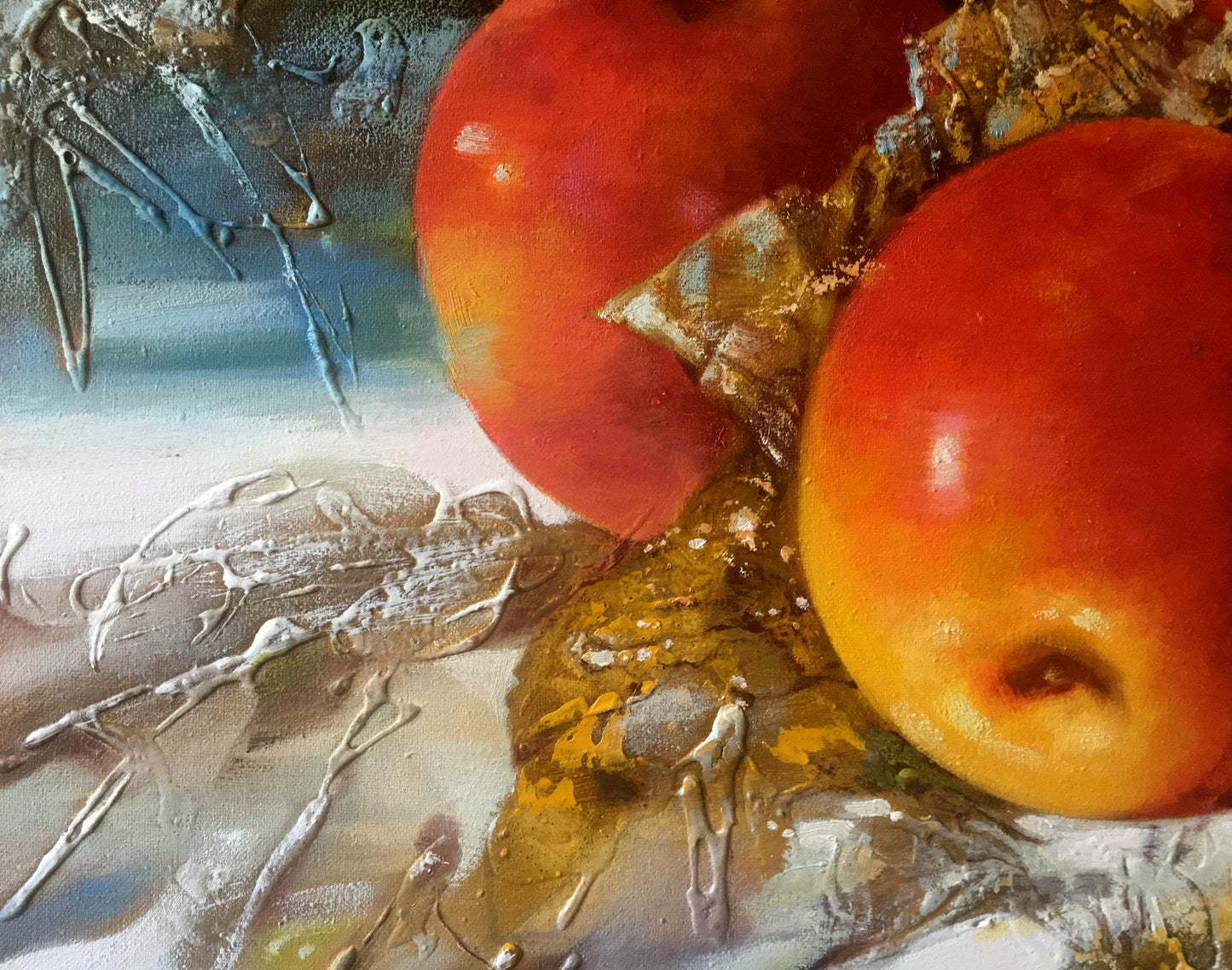 Abstract oil painting Autumn apples Anatoly Borisovich Tarabanov