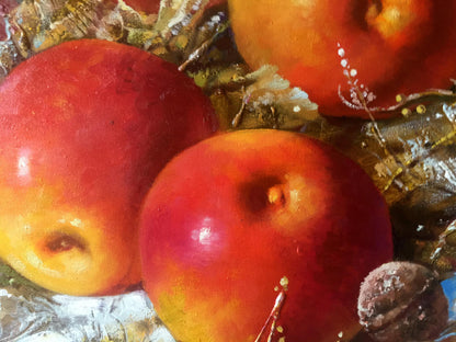 Abstract oil painting Autumn apples Anatoly Borisovich Tarabanov