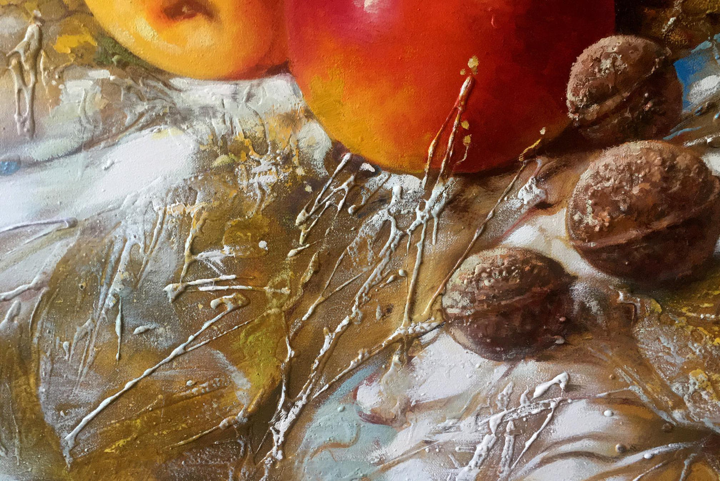 Abstract oil painting Autumn apples Anatoly Borisovich Tarabanov