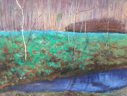 Gouache painting Birch forest Tsyupka Ivan Kirillovich
