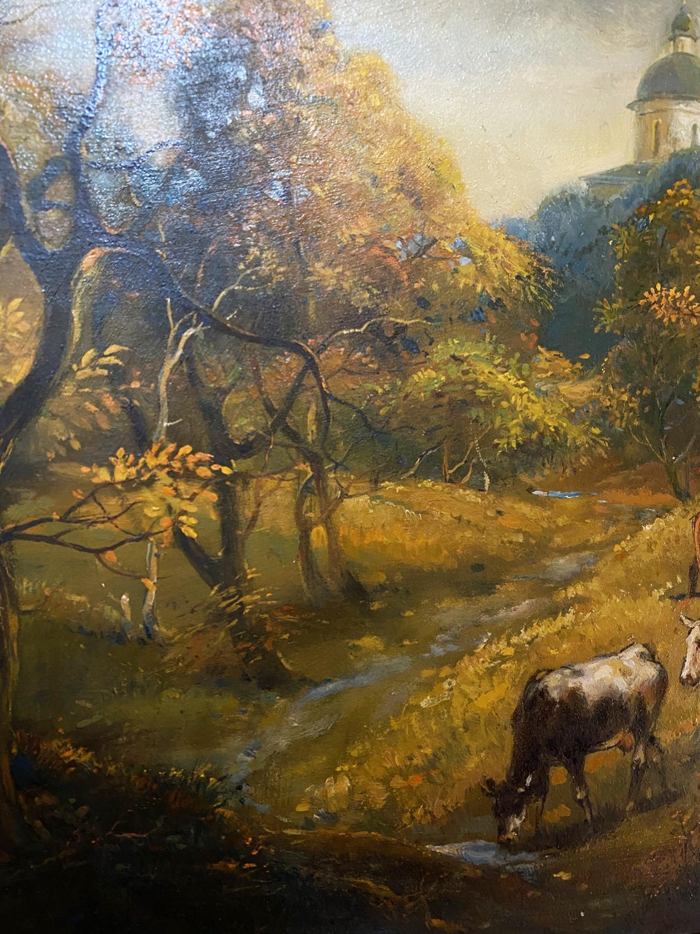 Oil painting October is already in the yard Litvinov Oleg Arkad'yevich