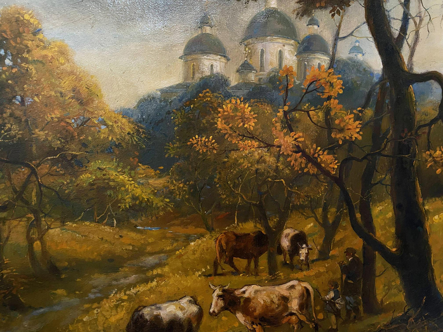 Oil painting October is already in the yard Litvinov Oleg Arkad'yevich