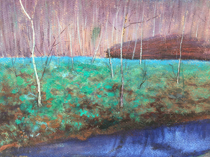 Gouache painting Birch forest Tsyupka Ivan Kirillovich