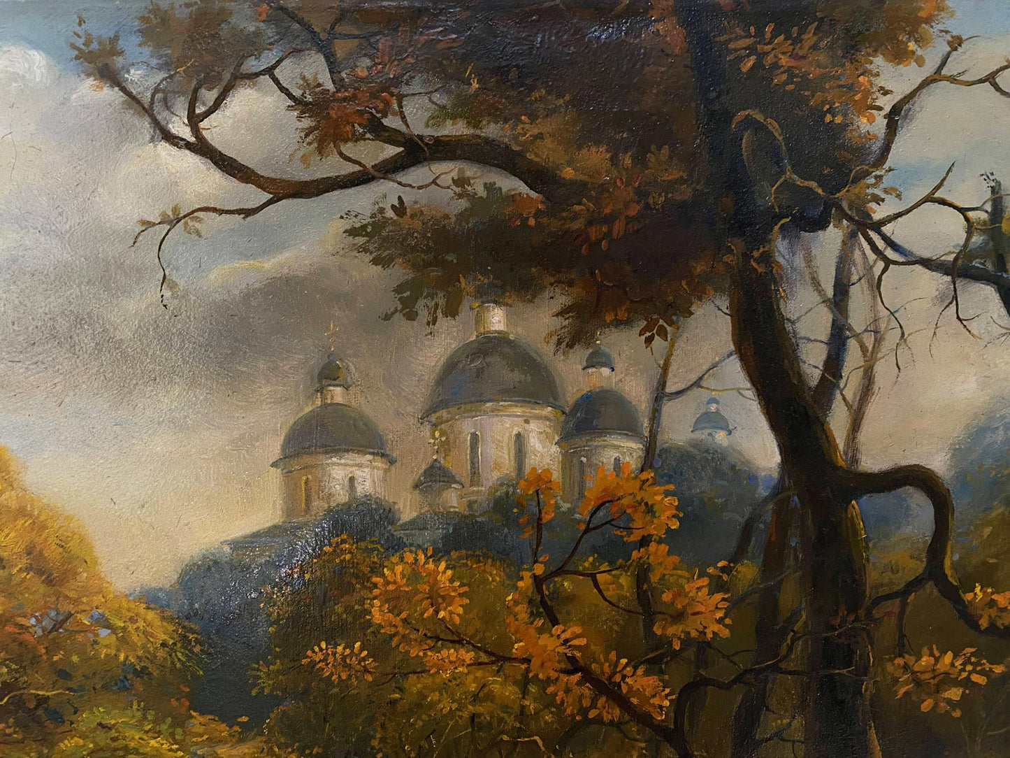 Oil painting October is already in the yard Litvinov Oleg Arkad'yevich